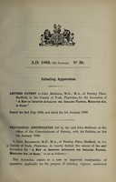 view Specification of John Balbirnie : inhaling apparatus.