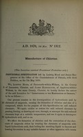 view Specification of Ludwig Mond & James Hargreaves : manufacture of chlorine.