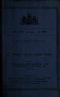 view Specification of Jean Dominique Hilaire Théodore Decamps : apparatus for raising and suporting invalids, &c.