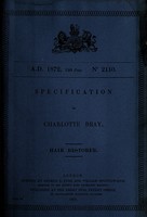 view Specification of Charlotte Bray : hair restorer.