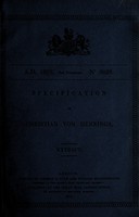 view Specification of Christian von Hennings : extract.