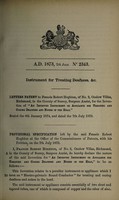 view Specification of Francis Robert Hoghton : instrument for treating deafness, &c.