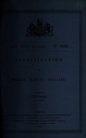 view Specification of Robert Harvey Hilliard : trusses.