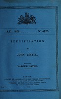 view Specification of John Jekyll : vapour baths.