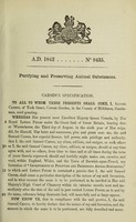 view Specification of Samuel Carson : purifying and preserving animal substances.