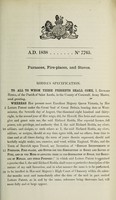 view Specification of Richard Rodda : furnaces, fire-places, and stoves.