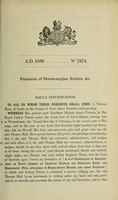 view Specification of Thomas Hall : furnaces of steam-engine boilers, &c.