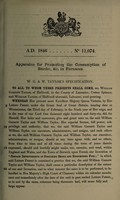 view Specification of William Garnett Taylor and William Taylor : apparatus for promoting the consumption of smoke, &c. in furnaces.