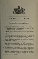 view Specification of John Robison and William Jackson : furnaces for consuming smoke.