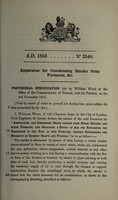 view Specification of William Wood : apparatus for condensing smoke from furnaces &c.