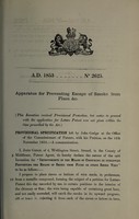 view Specification of John Gedge : apparatus for  preventing escape of smoke from flues, &c.