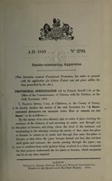 view Specification of Francis Sewell Cole : smoke-consuming apparatus.