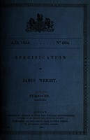 view Specification of James Wright : furnaces.