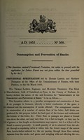 view Specification of Thomas Lawson and Matthew Thompson : consumption and prevention of smoke.