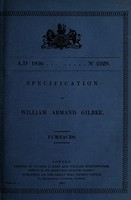 view Specification of William Armand Gilbee : furnaces.