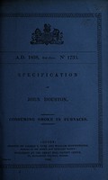 view Specification of John Houston : consuming smoke in furnaces.