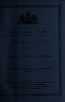 view Specification of Valentine Locke Lovibond : consuming smoke in furnaces.