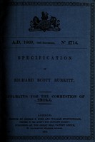 view Specification of Richard Scott Burkitt : apparatus for the combustion of smoke.