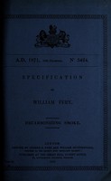 view Specification of William Fern : decarbonizing smoke.
