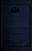 view Specification of Henry Young Darracott Scott : treating sewage deposits, &c.