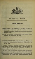 view Specification of Joseph Whitley : treating sewer gas.