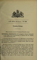 view Specification of Augustus Edward Schmersahl : treating sewage.