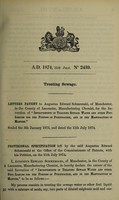 view Specification of Augustus Edward Schmersahl : treating sewage.