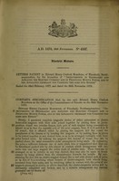 view Electric motors : letters patent to Edward Henry Cradock Monckton, of Fineshade, Northamptonshire, for the invention of "Improvements in generating and applying the electric current and in producing motive power, and in the apparatus necessary for carrying the same into " :  Sealed the 23rd February 1877, and dated the 28th November 1876.