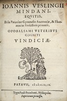 view Opobalsami veteribus cogniti vindiciae / [Johann Vesling].