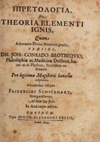 view [Piretologia sic], sive theoria elementi iquis / [Friedrich Schickhart].