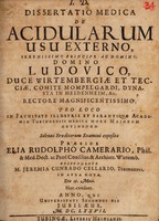 view Dissertatio medica de acidularum usu externo ... / praeside Elia Rudolpho Camerario ... respondente Jeremia Cunrado Cellario ... M. DC. LXXVII.