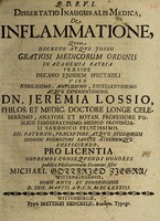 view Dissertatio inauguralis medica, de inflammatione / [Michael Gottfried Ziegra].