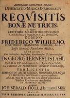 view Dissertatio medica inauguralis de requisitis bonae nutricis ... / [Johann Sebald Holl].