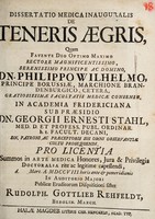 view Dissertatio medica inauguralis de teneris aegris / [Rudolf Gottlieb Rehfeldt].