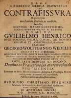 view Dissertatio medica inauguralis de contrafissura : ex principiis mechanicis, physicis, ac medicis, deducta.