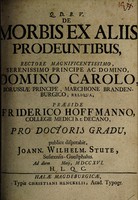 view De morbis ex aliis prodeuntibus ... / [Johann Wilhelm Stute].