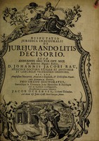 view Disputio juridica inauguralis de jurejurando litis decisorio ... / ex auctoritate ... Johannis Jacobi Rau, ... eruditorum examini submittit Jacob Ockersse, ... ad diem 27. Julii 1718.