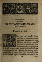 view Dissertatio inauguralis medica exhibens praestantissimus medendi leges ... / [Christian Gottlieb Troppanneger].