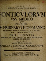 view Dissertatio inauguralis medica de fonticulorum usu medico ... / [Karl Benjamin Cochlovius].
