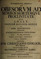 view Dissertatio medica de obesorum ad morbos mortemque proclivitate. Von fetter Leute schwachen und kräncklichen Natur ... / [Balthasar Ludwig Tralles].