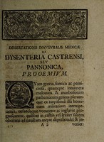 view Dissertatio inauguralis medica de dysenteria castrensi seu Pannonica ... / [Christian Gottlieb Felsmann].