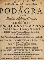 view Dissertatio medica de podagra / [Jean Godefroy Pfaehler].