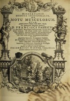 view Dissertatio medica inauguralis, de motu musculorum ... / submittit Fredericus Winter.