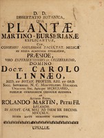 view Dissertatio botanica qua plantae Martino-Burserianae ... / publicae curiosorum censurae submissa ab alumno regio, Rolando Martin.