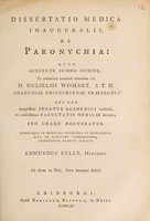 view Dissertatio medica inauguralis, de paronychia ... / [Edmund Kelly].