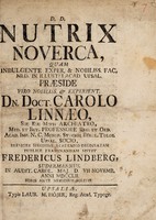 view Nutrix noverca ... / publice examinandam sistit Fredericus Lindberg.