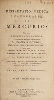 view Dissertatio medica inauguralis, de mercurio ... / [Pryce Owen].