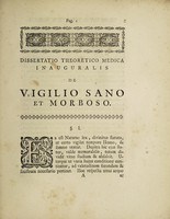 view Dissertatio theoretico medica inauguralis de vigilio sano et morboso ... / submittit Willem Oudenarden.