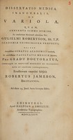 view Dissertatio medica inauguralis de variola ... / [Robert Jameson].