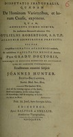 view Disputatio inauguralis, quaedam de hominum varietatibus, et harum causis, exponens ... / [John Hunter].